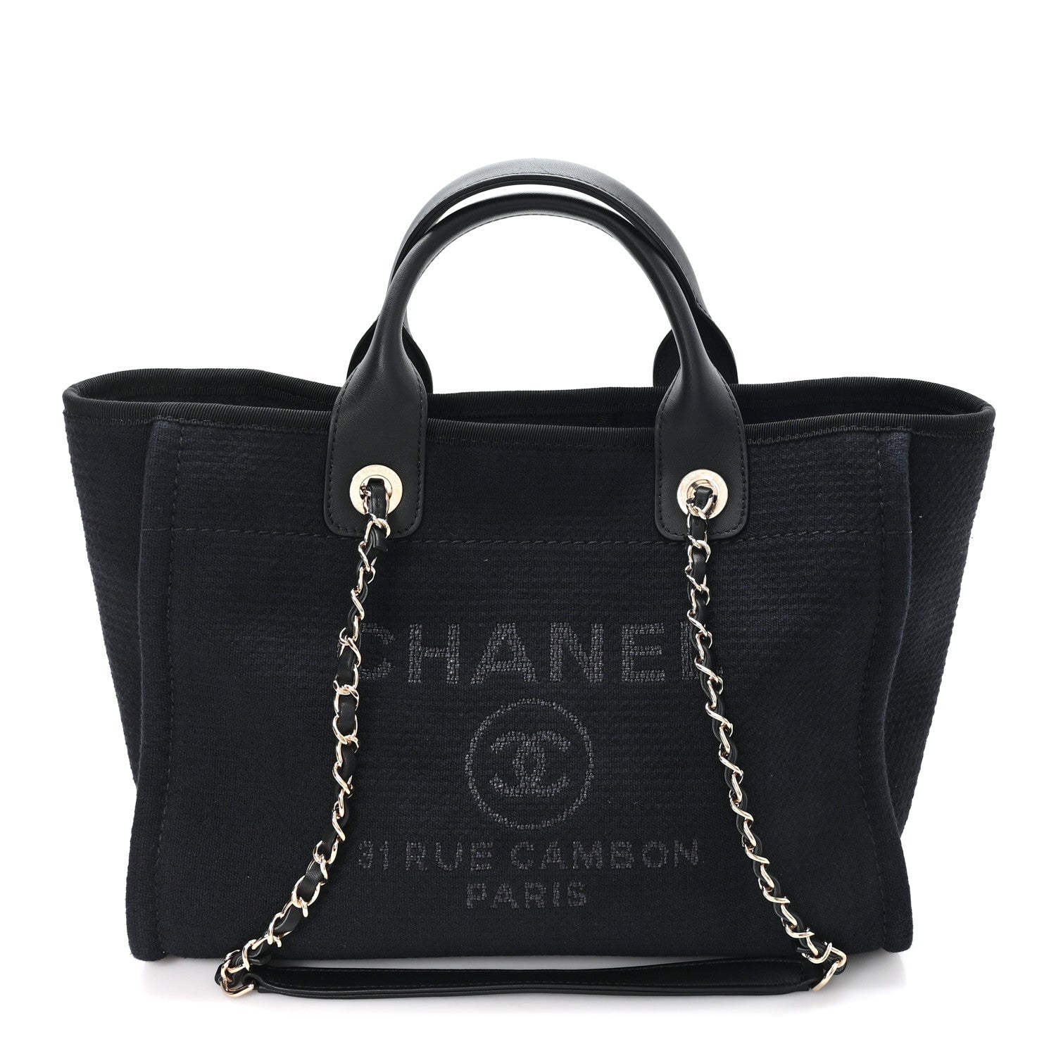 Mixed Fibers Small Deauville Tote Black