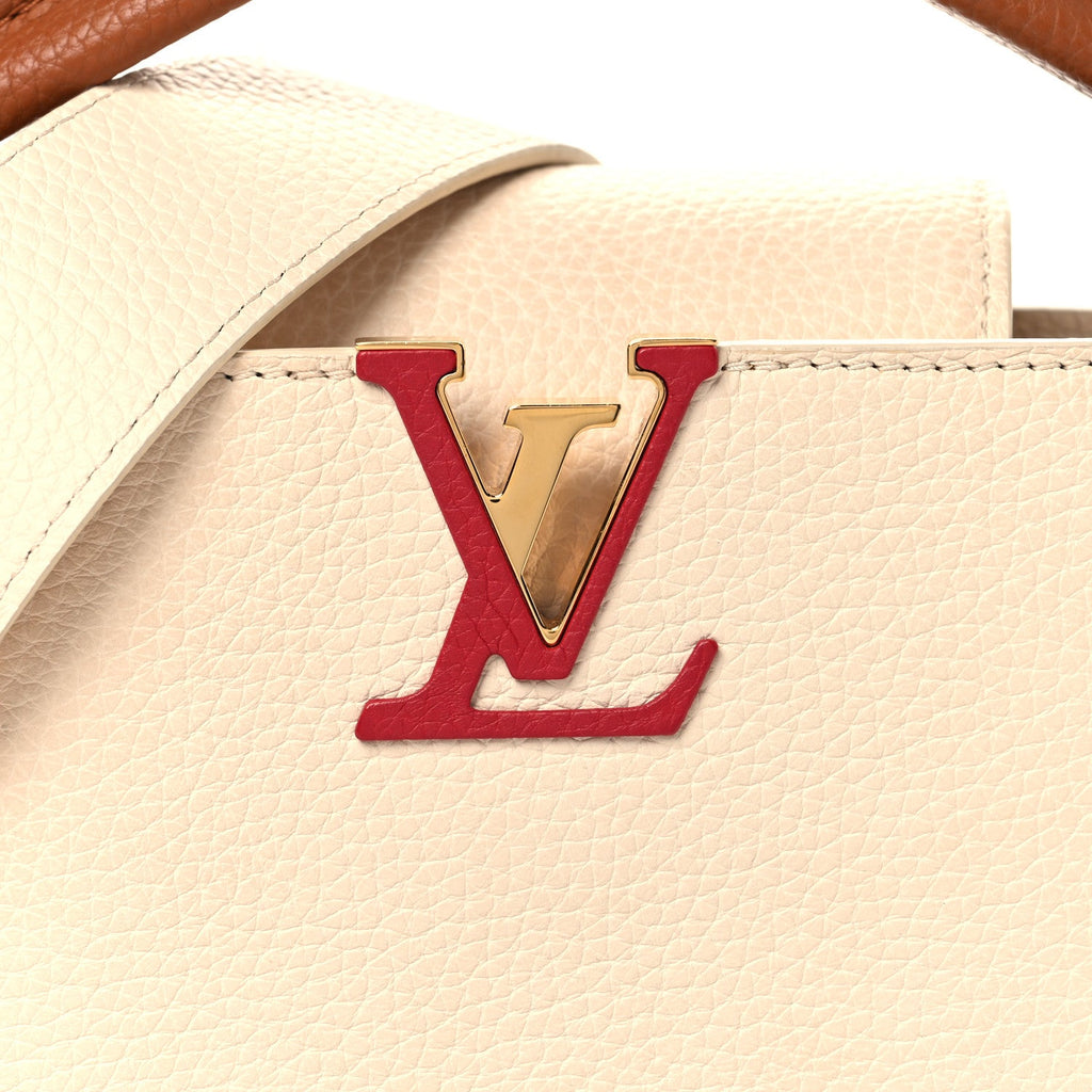 Taurillon Capucines Mini Beige Brown