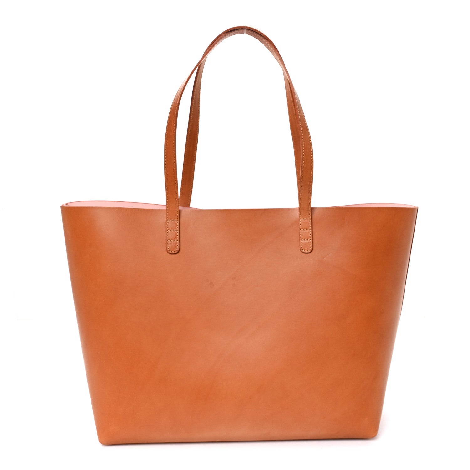 Calfskin Small Shopping Tote Cammello Rosa