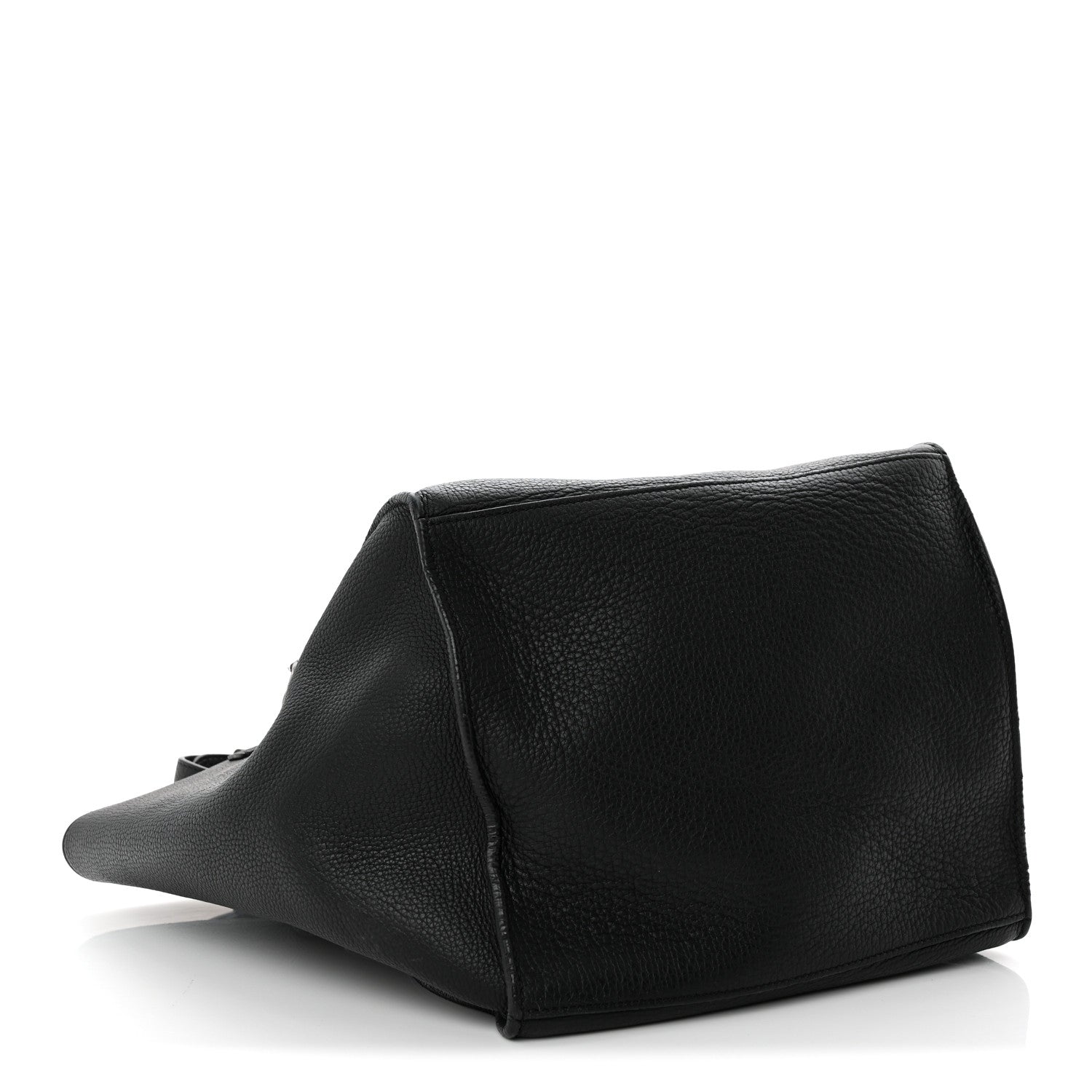 Supple Grained Calfskin Small Big Bag Black