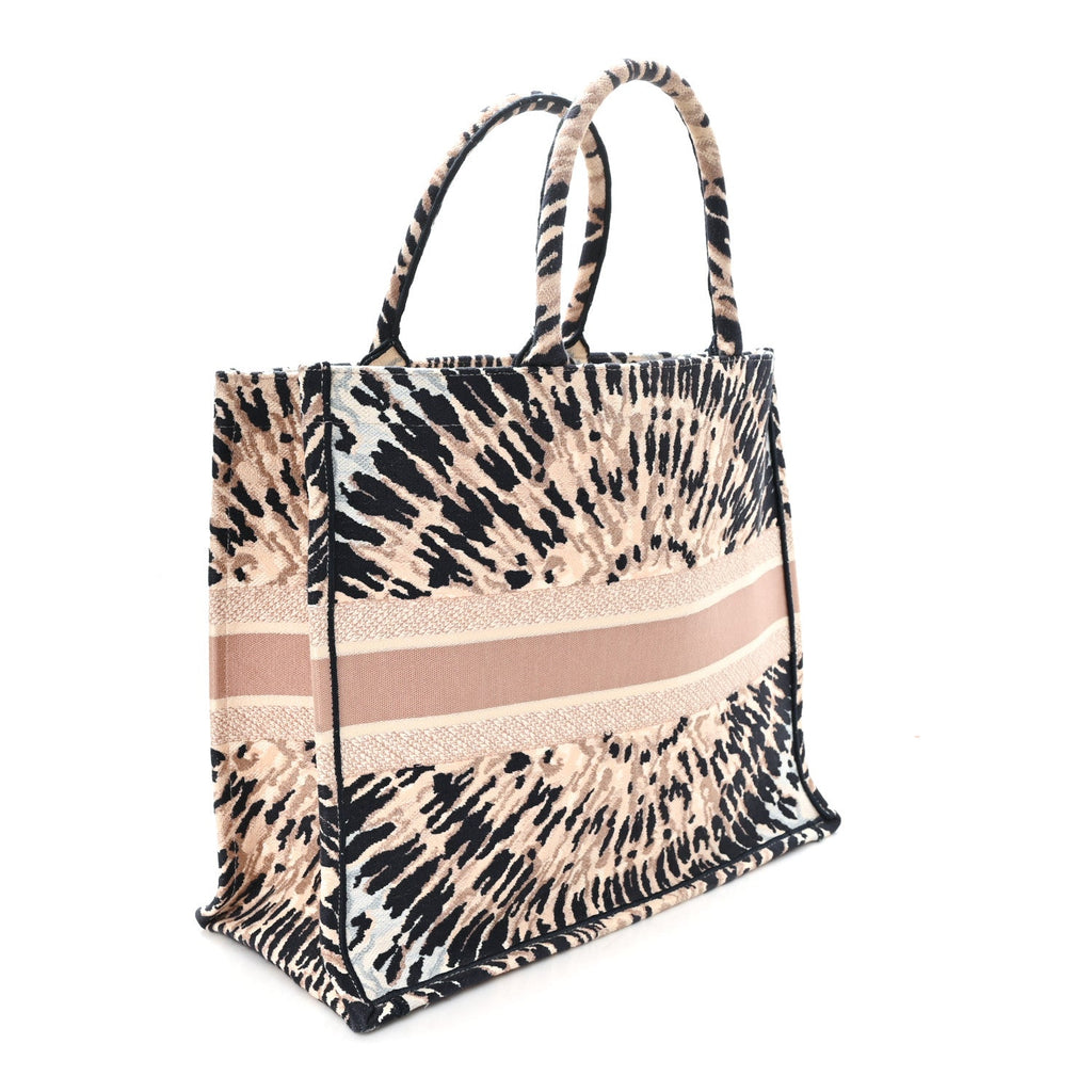 Canvas Embroidered Tie Dye Large Book Tote Multicolor