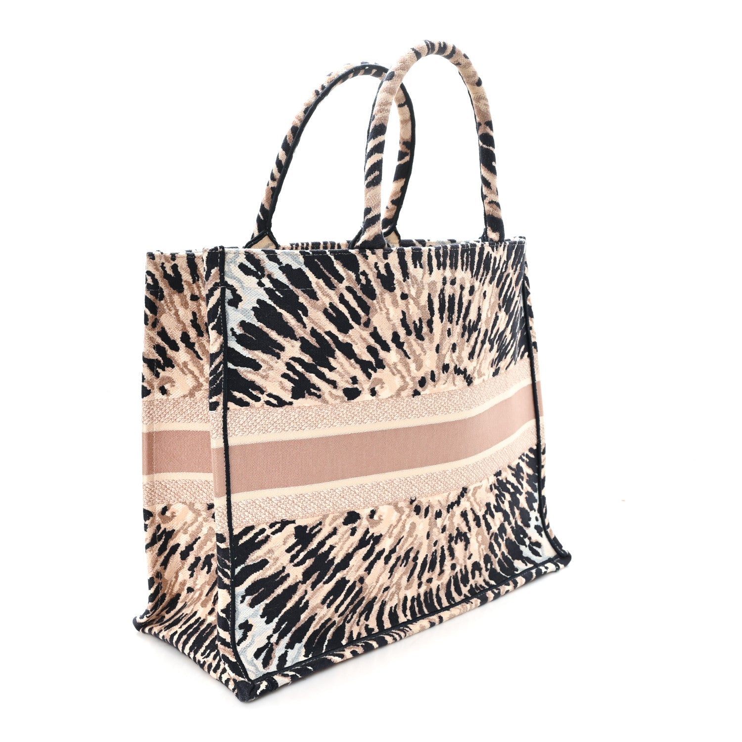 Canvas Embroidered Tie Dye Large Book Tote Multicolor