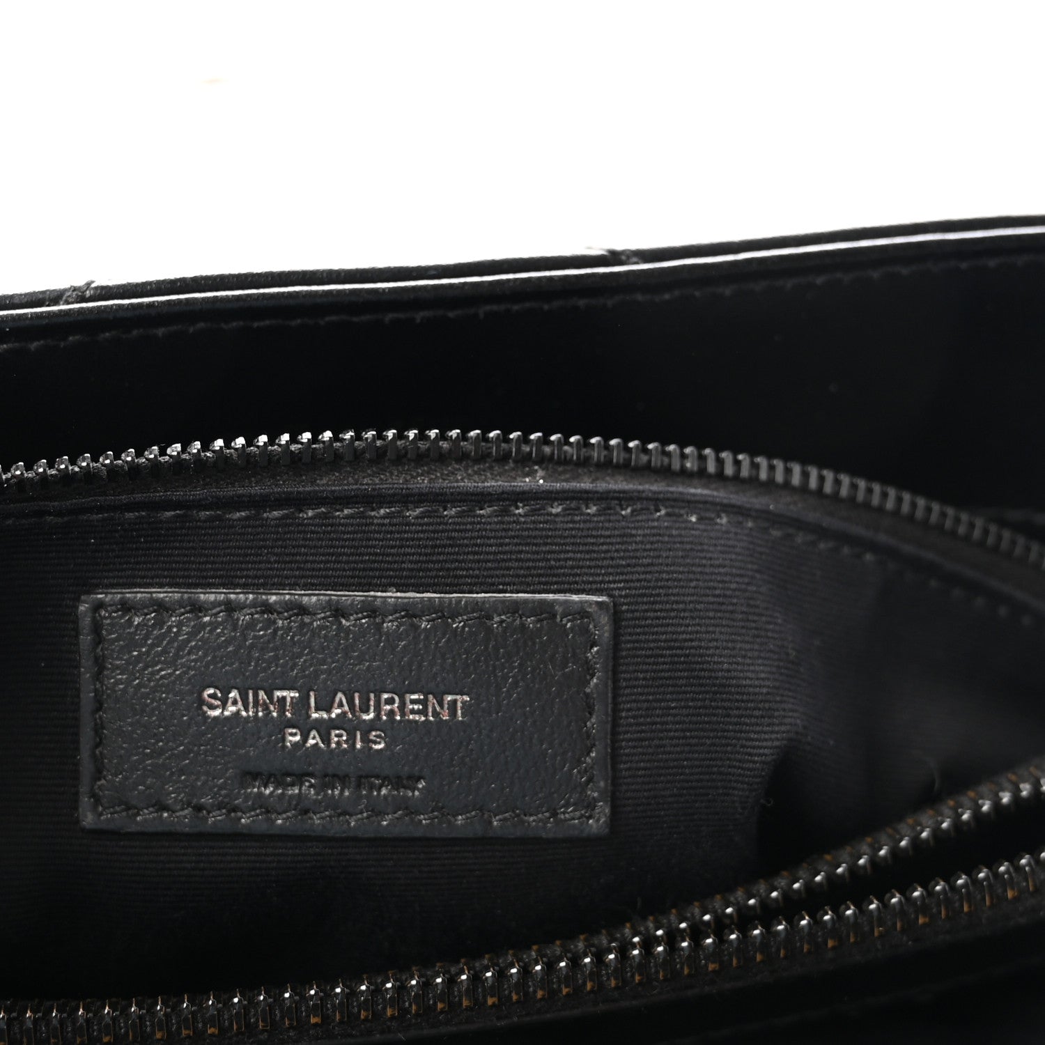 Calfskin Y Quilted Monogram Medium Loulou Chain Satchel Black