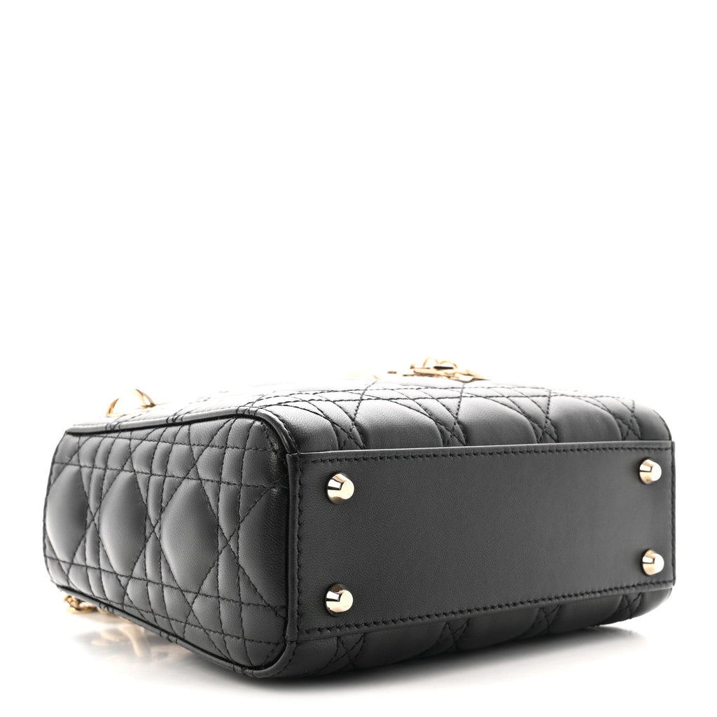 Lambskin Cannage Mini Lady Dior Black