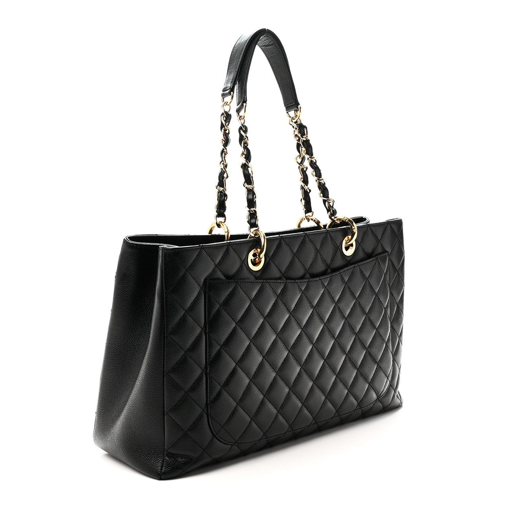 Caviar Quilted XL Grand Shopping Tote GST Black