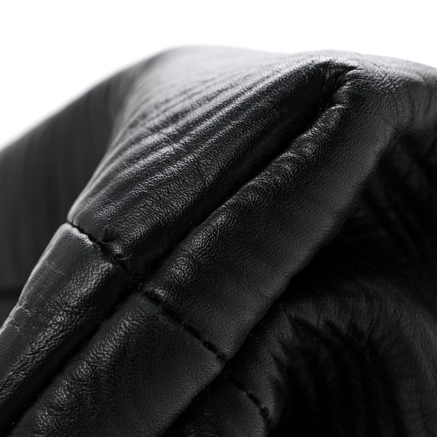 Bark Calfskin Embossed The Pouch Oversized Clutch Black