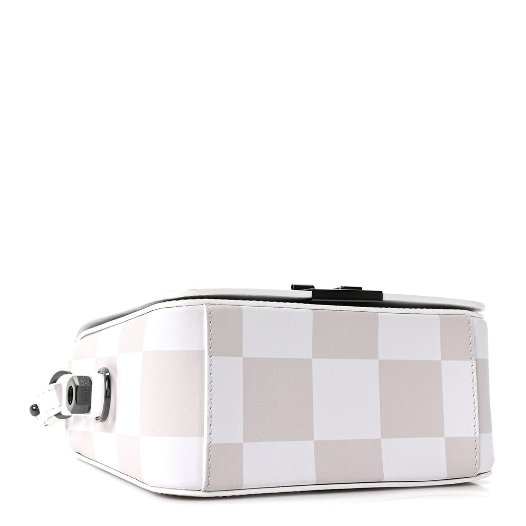 Calfskin Figures of Speech Binder Clip Bag White Beige