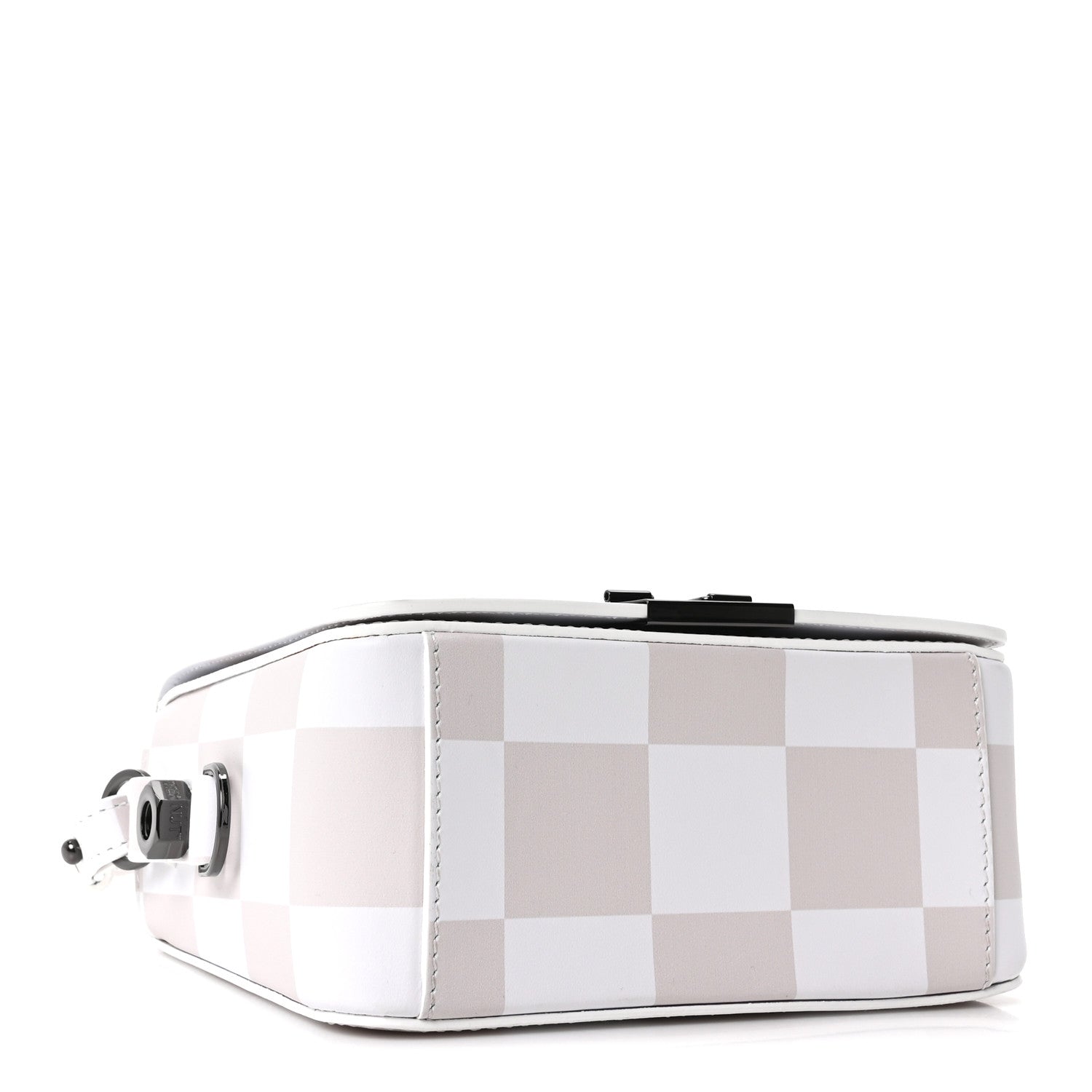Calfskin Figures of Speech Binder Clip Bag White Beige