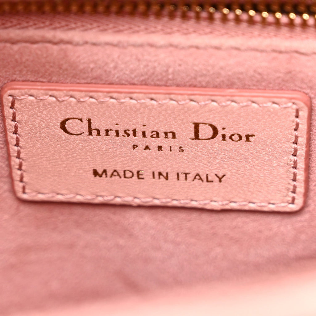 Lambskin Cannage Gradient Medium Lady Dior Pink