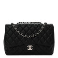 Caviar Quilted Jumbo Single Flap Black