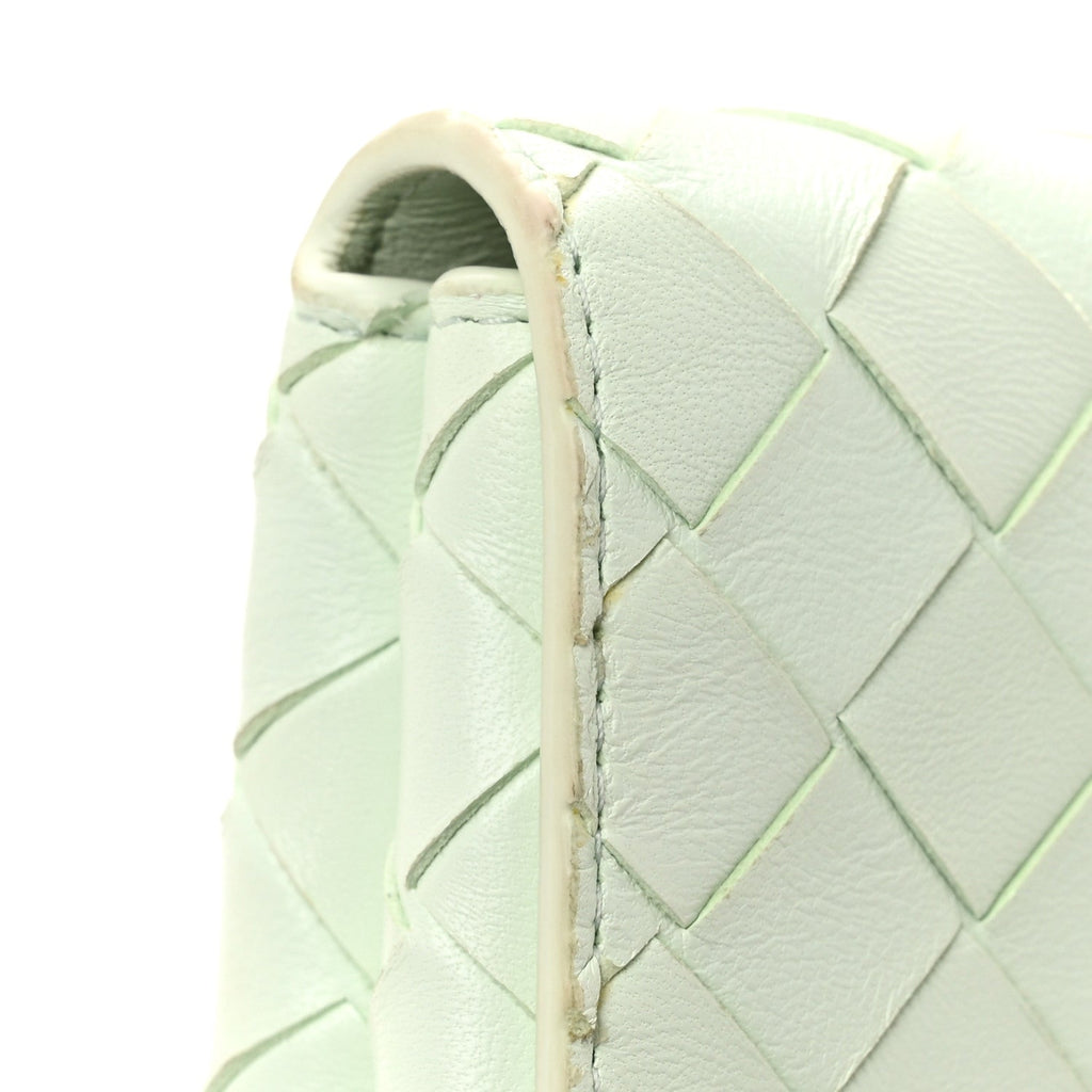 Nappa Intrecciato Mini Crossbody Bag Glacier