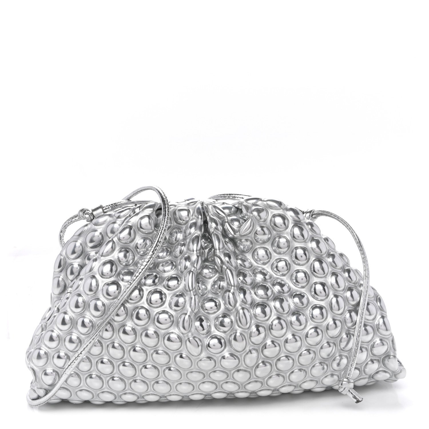Metallic Fabric Bubble Wrap The Mini Pouch Silver