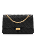 Aged Calfskin Quilted 2.55 Reissue 226 Flap Black