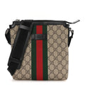 GG Supreme Monogram Web Messenger Bag Black
