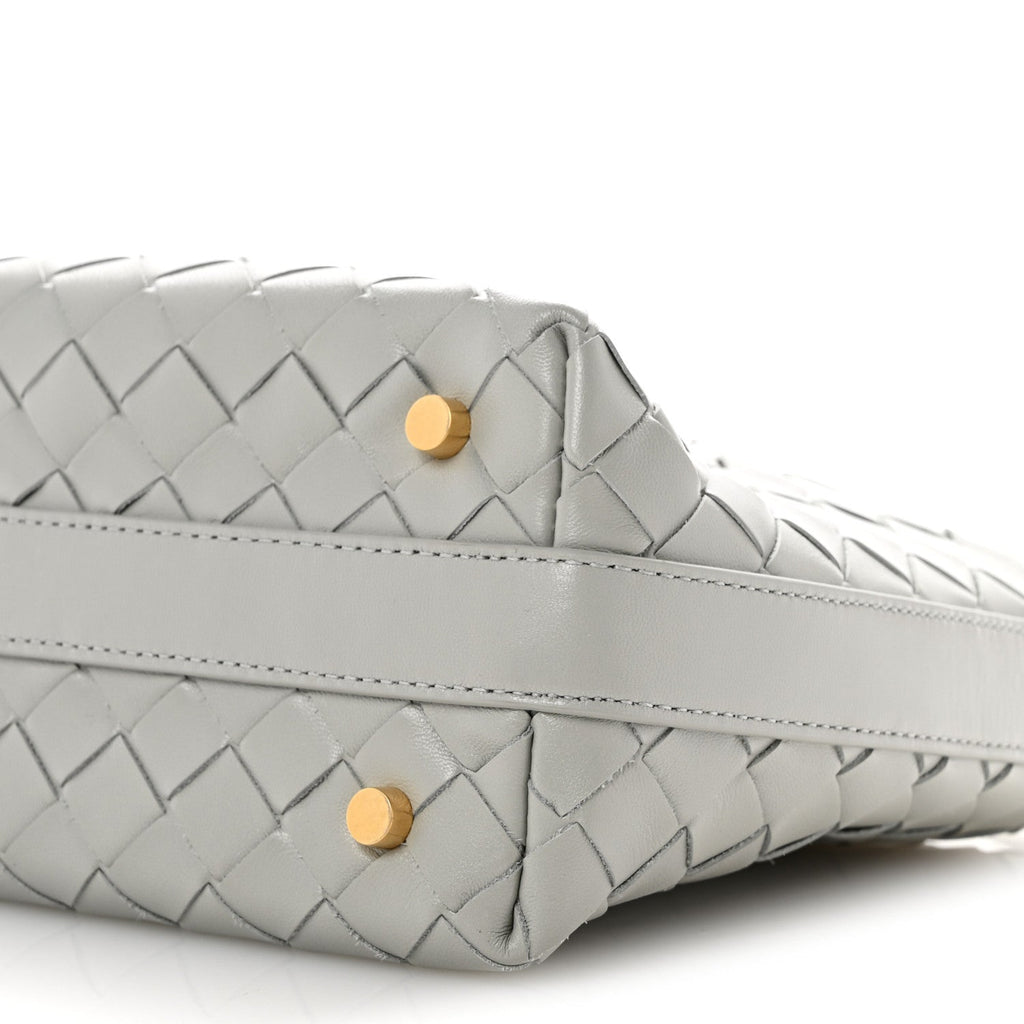 Calfskin Nappa Intrecciato Mini Wallace Agate Grey