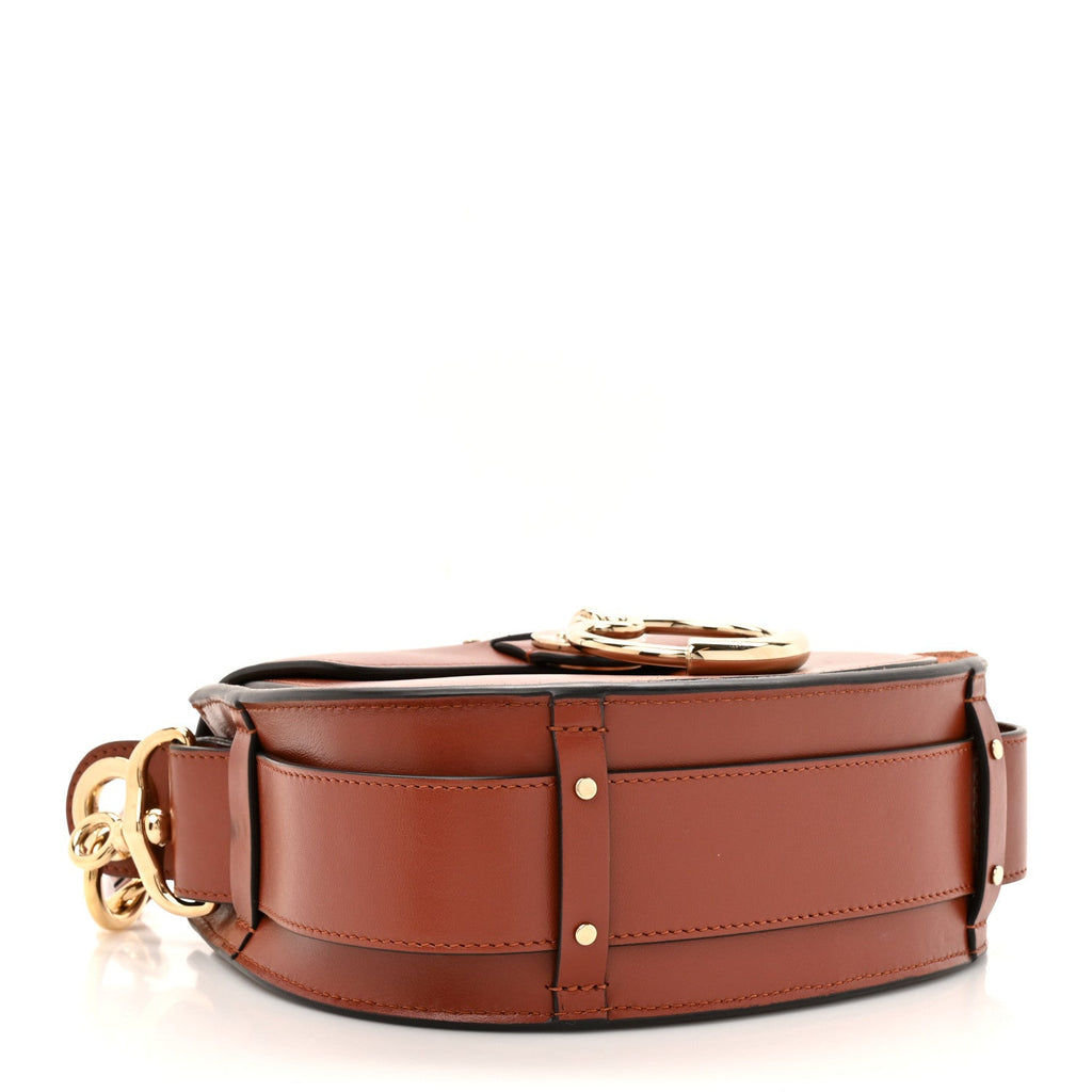 Calfskin Suede Small Tess Bag Sepia Brown