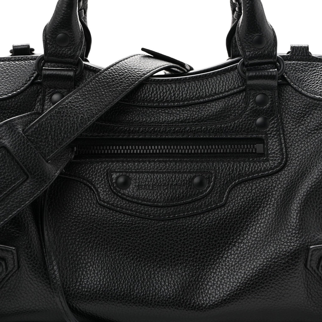 Grained Calfskin Neo Classic Black Hardware S City Black