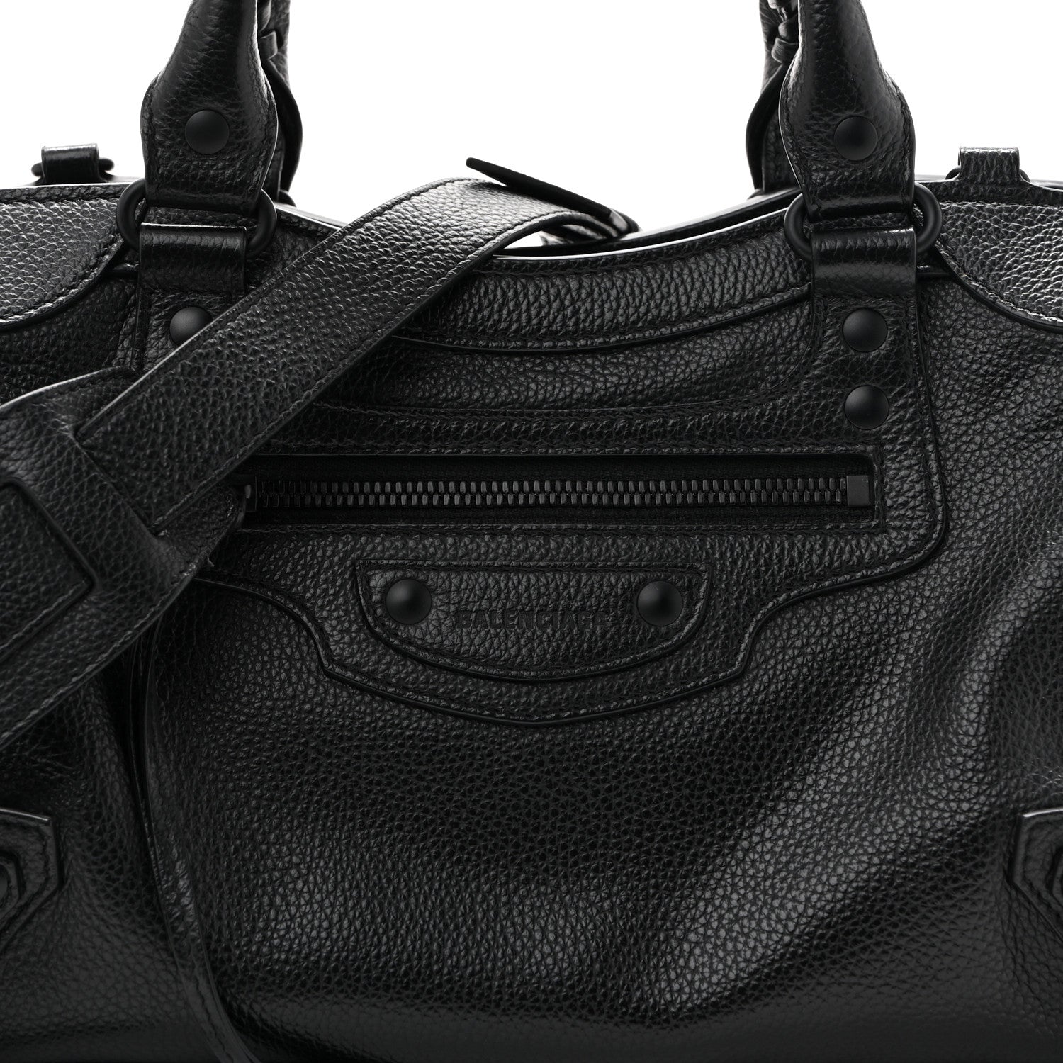 Grained Calfskin Neo Classic Black Hardware S City Black