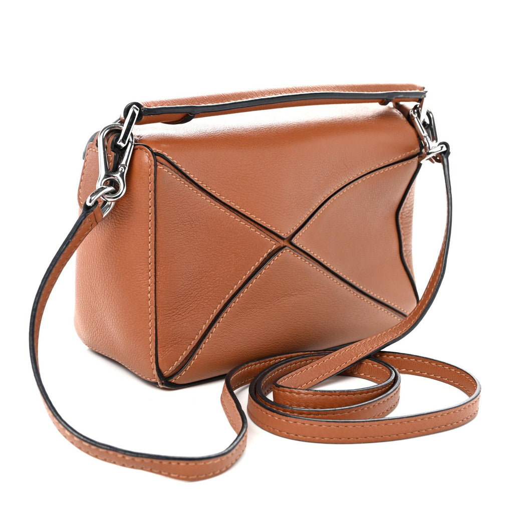 Calfskin Mini Puzzle Bag Tan