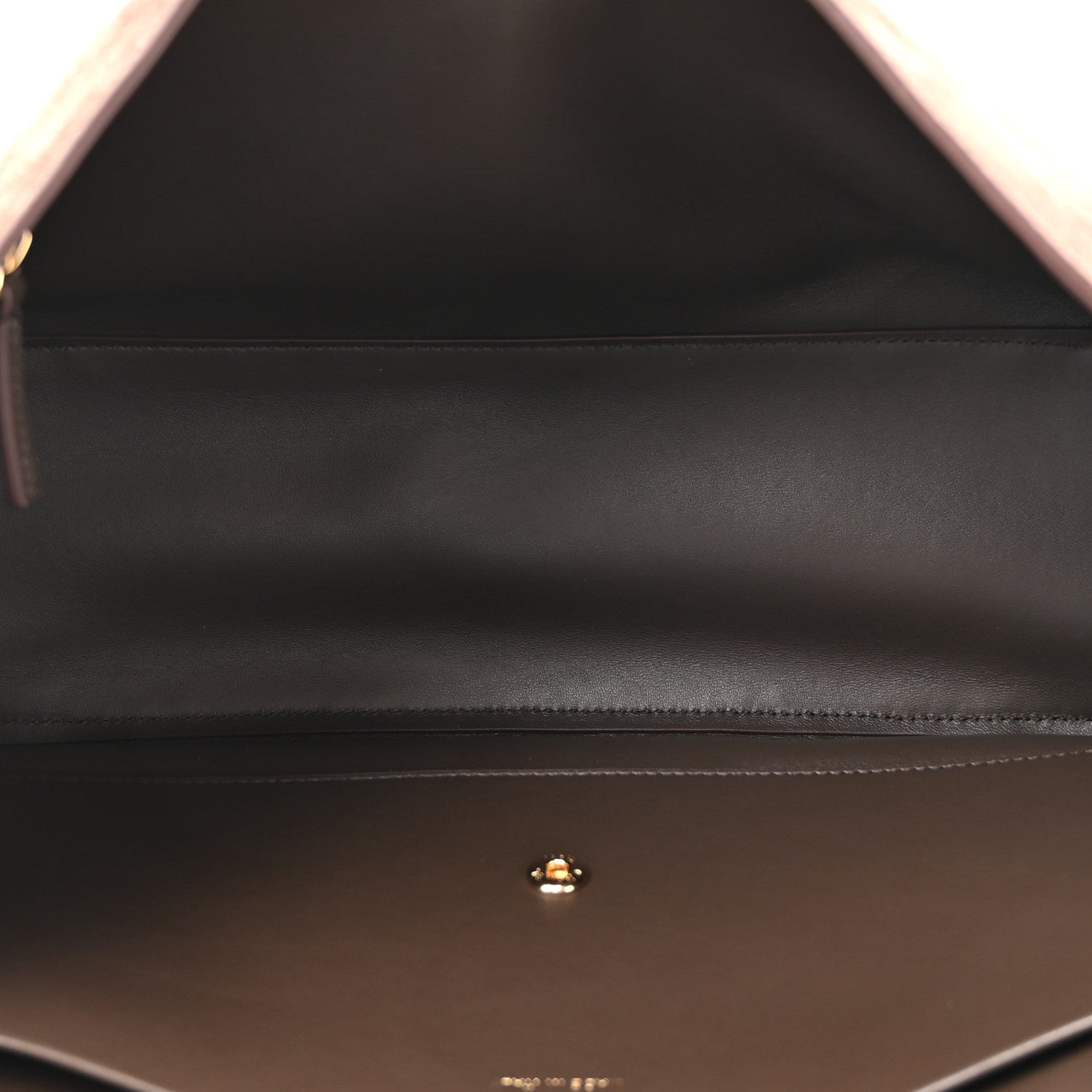 Suede Calfskin Small Souplissimo Maxi Flap Dark Brown