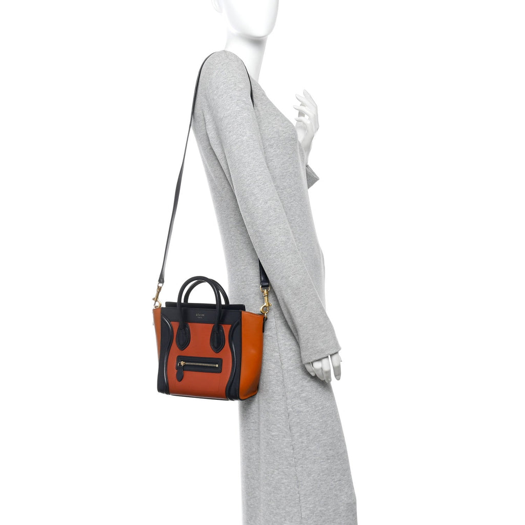 Smooth Calfskin Nano Tri-Color Luggage Brick