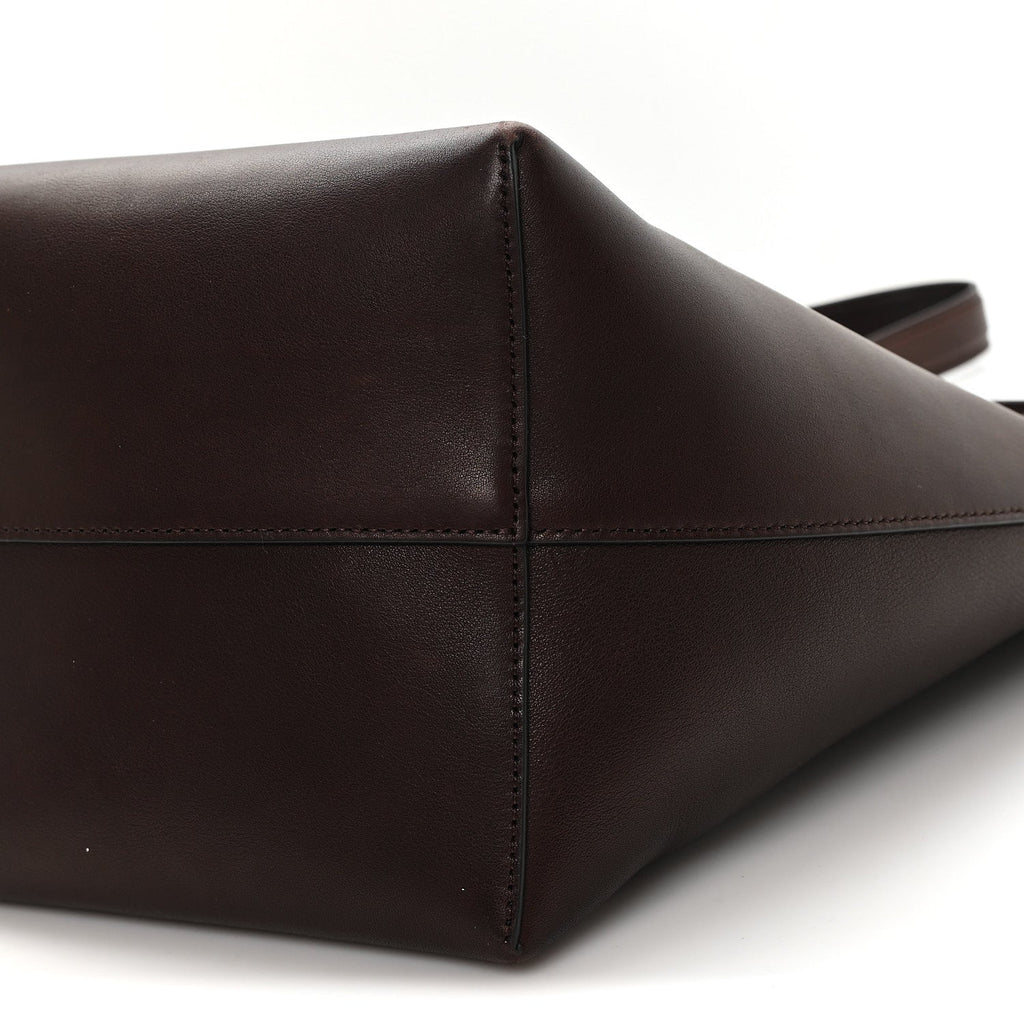Polished Saddle Calfskin Medium N/S Park Tote Acajou
