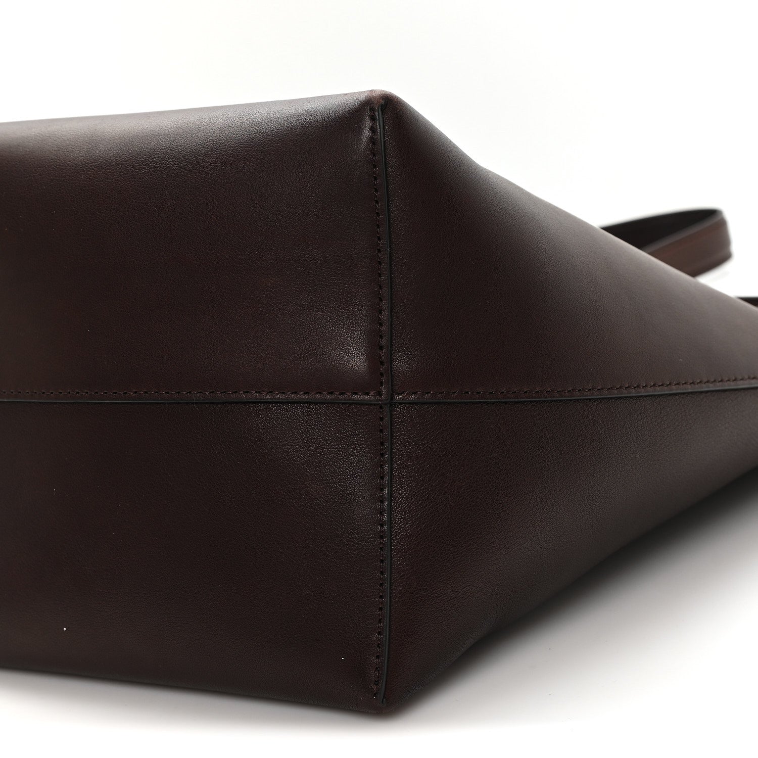 Polished Saddle Calfskin Medium N/S Park Tote Acajou