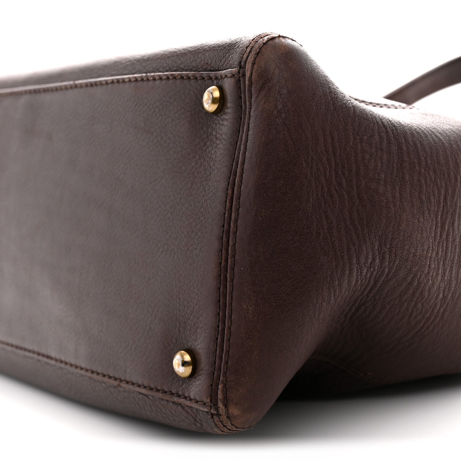 Calfskin Shopper Tote Brown
