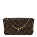 Monogram Pochette Felicie Chain Wallet Fuchsia