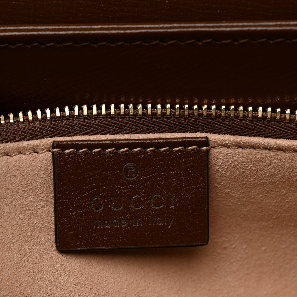 GG Supreme Monogram Horsebit 1955 Shoulder Bag Beige Brown Sugar