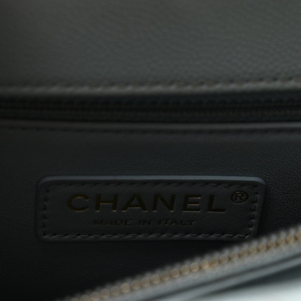 Caviar Quilted Small Coco Handle Flap Light Blue