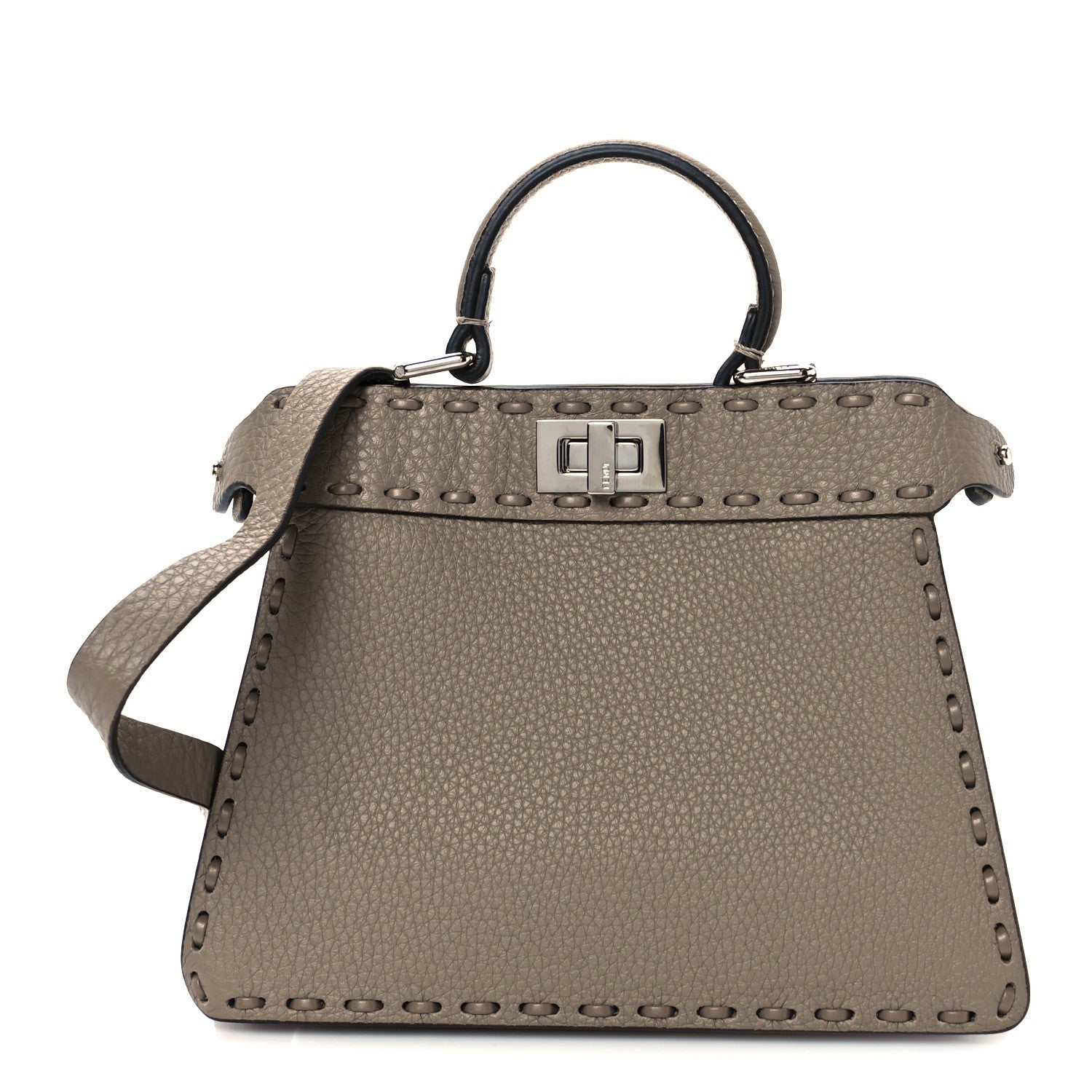 Cuoio Romano Selleria Mini Peekaboo I SEE U Iconic Satchel Fettuccia