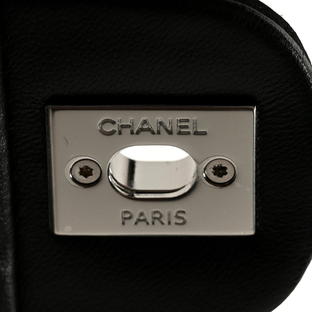 Satin Strass Mini Flap Silvery Black