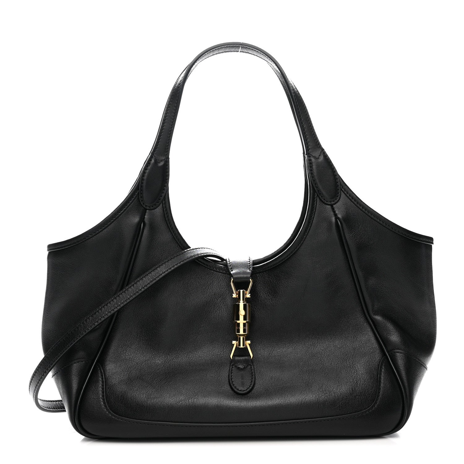 Soft Calfskin Small Mercato Tote Bag Black