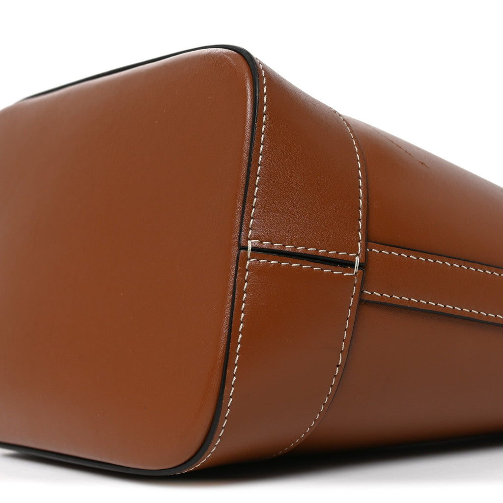 Smooth Calfskin Small Cuir Triomphe Bucket Bag Tan