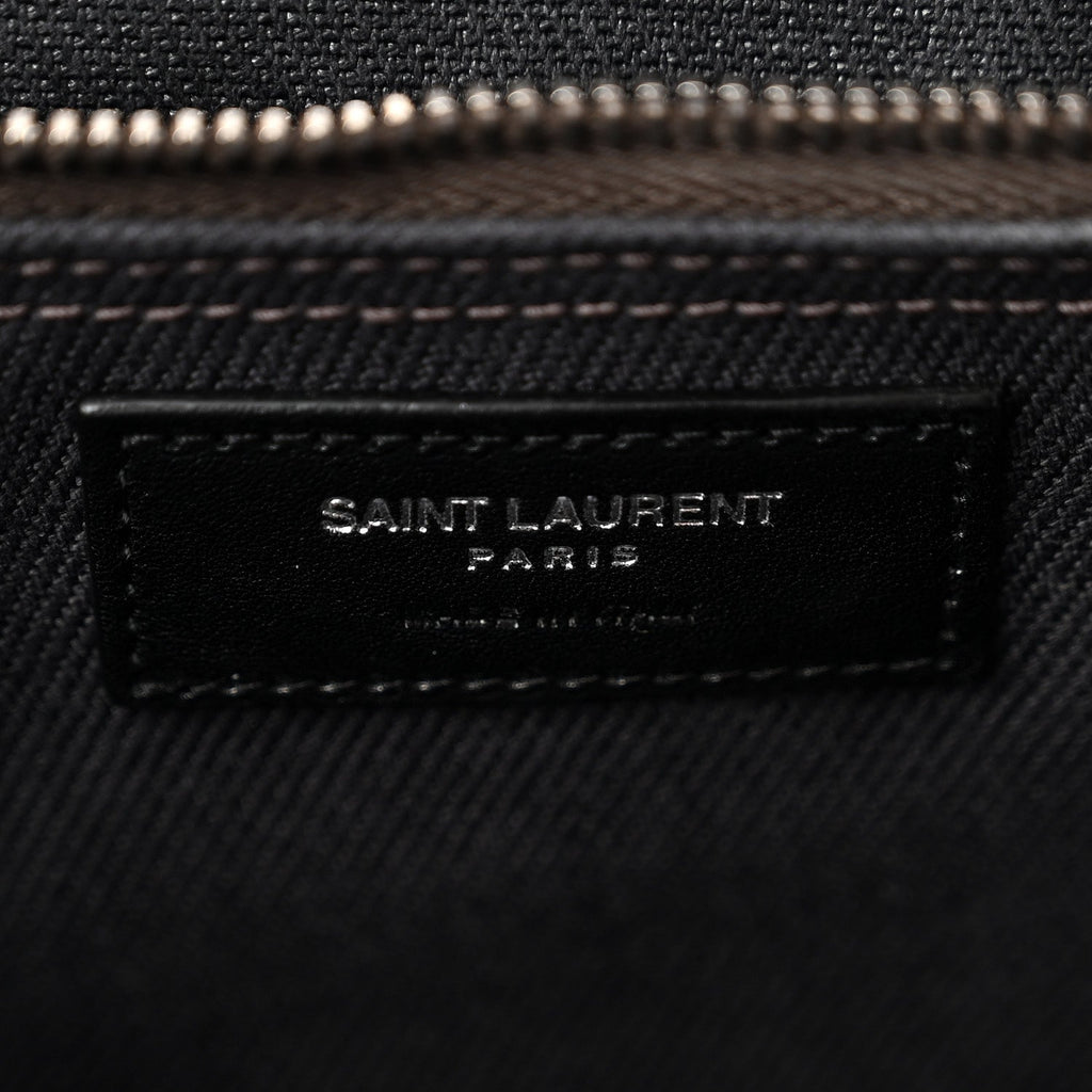Linen Calfskin Rive Gauche North South Tote Grey