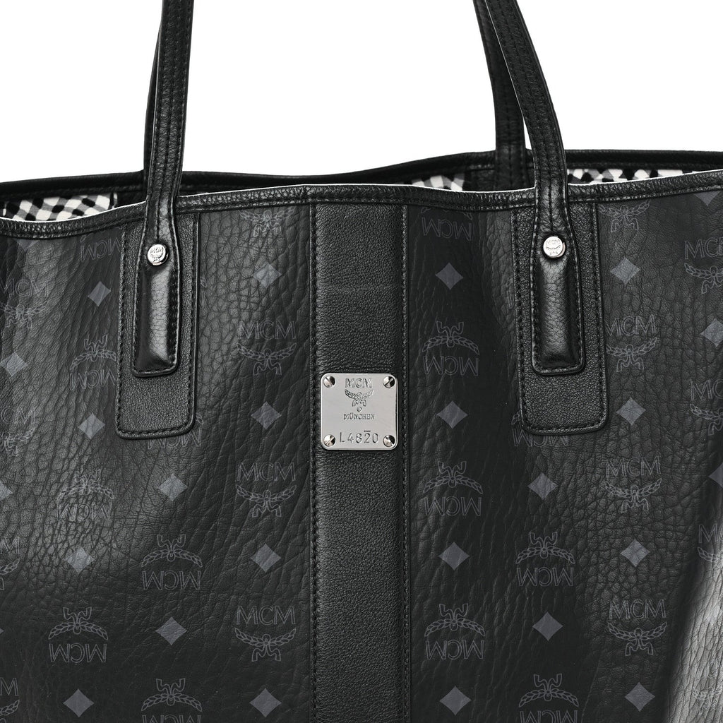 Visetos Medium Liz Reversible Shopper Tote Black