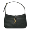 Calfskin Crocodile Embossed LE 5 A 7 Hobo Vert Fonce