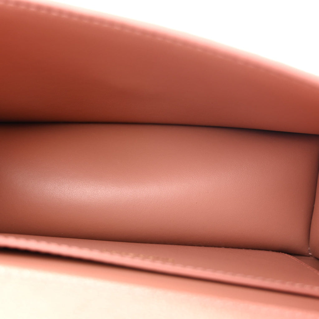 Grained Calfskin House Check Small Madison Shoulder Bag Dusty Pink