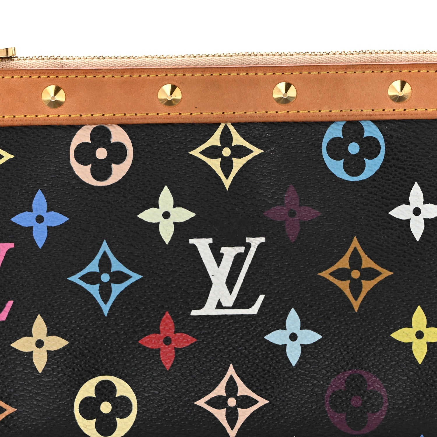 Monogram Multicolor Pochette Accessories Black