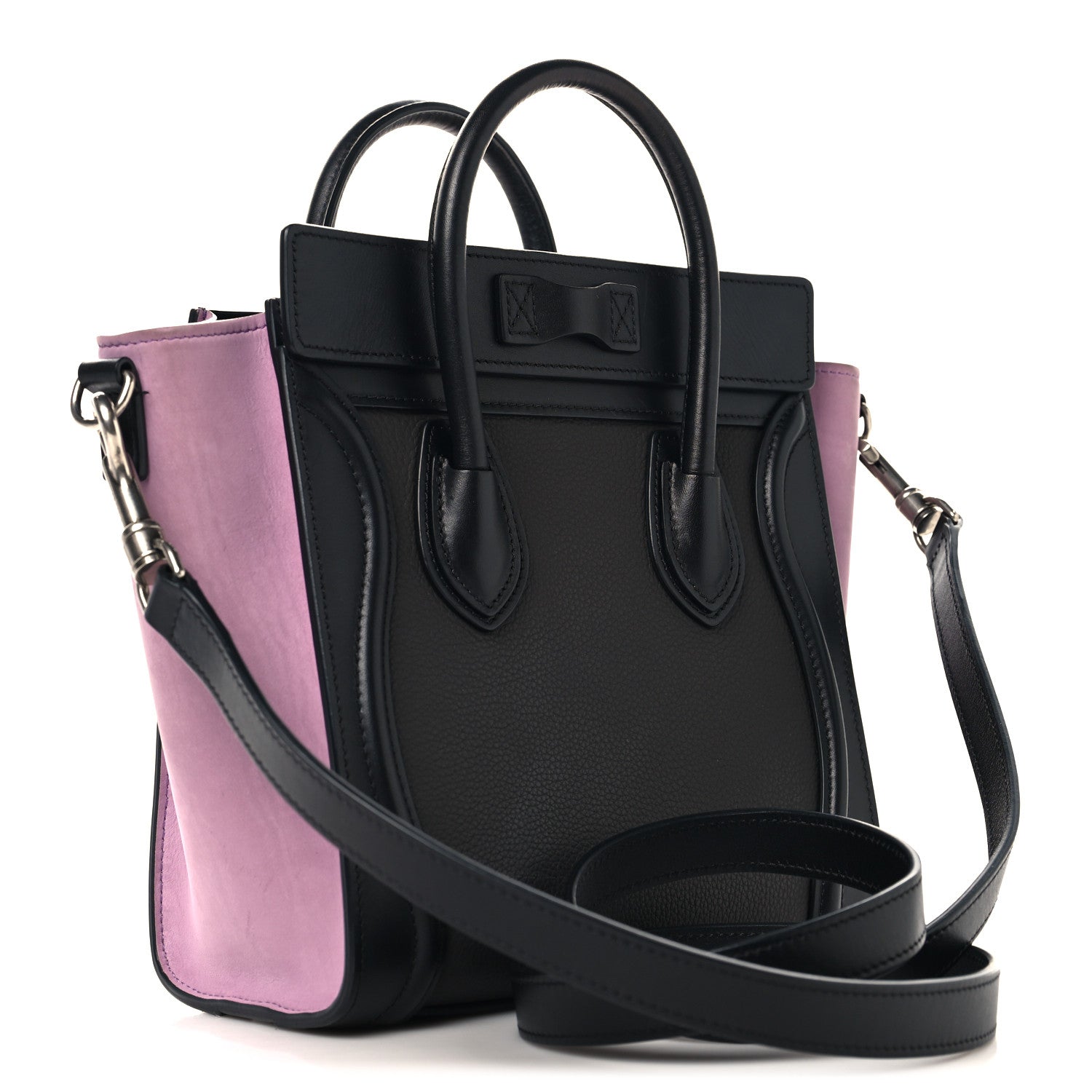 Baby Grained Calfskin Nubuck Tri-color Nano Luggage Anthracite