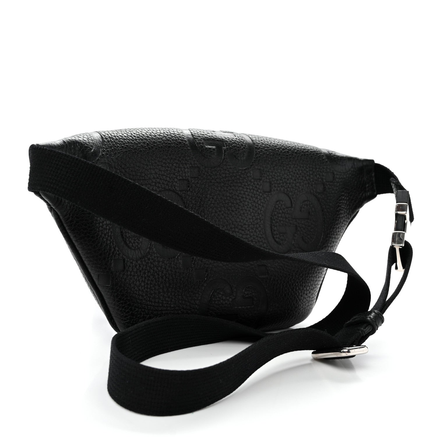 Piuma Calfskin Jumbo GG Embossed Small Belt Bag Black