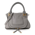 Calfskin Medium Marcie Satchel Cashmere Grey