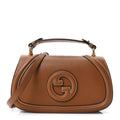 Roxy Calfskin Medium Blondie Top Handle Bag Brown