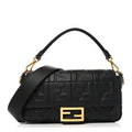 Nappa FF 1974 Embossed Baguette Black