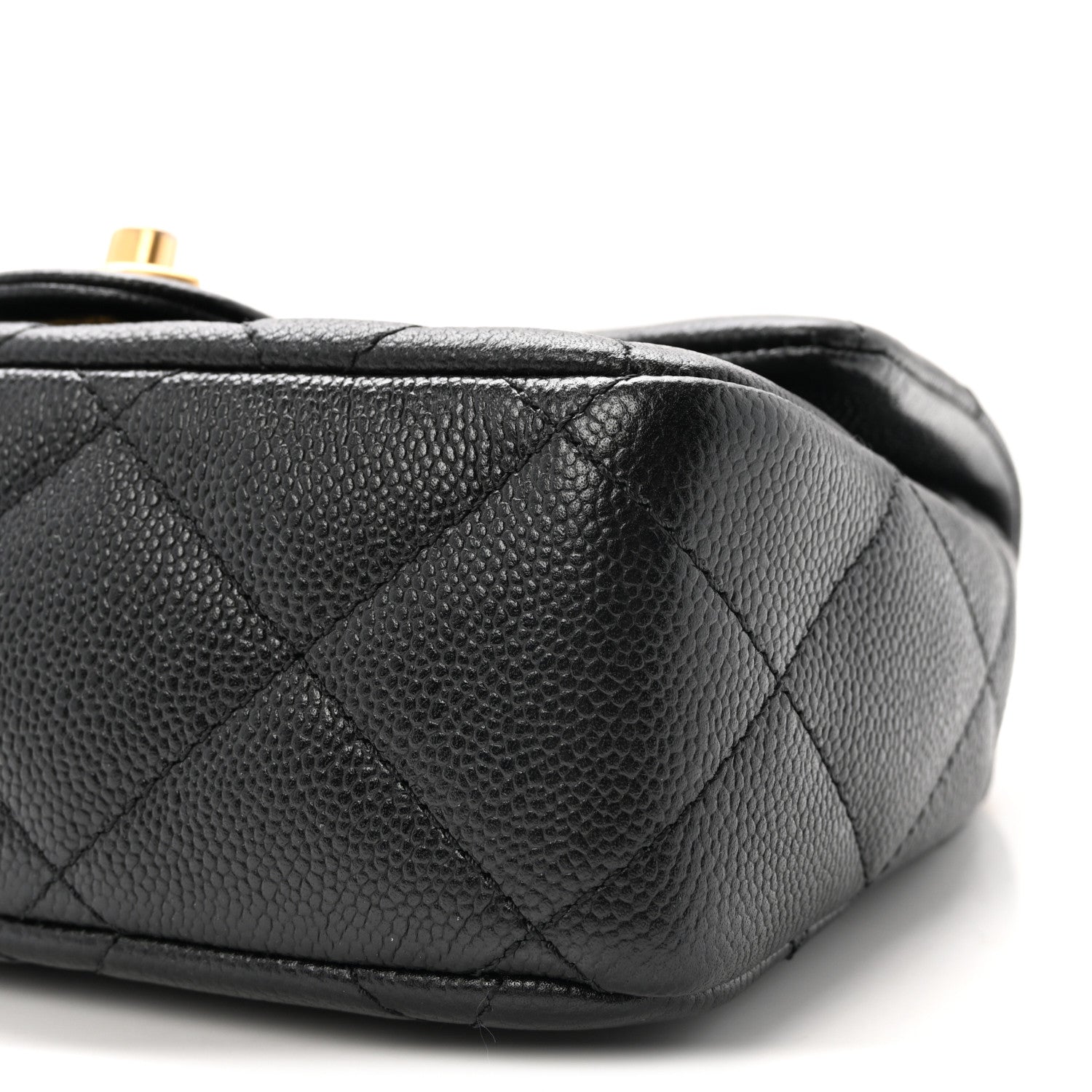 Caviar Quilted Mini Sweetheart Flap Black