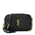 Grain De Poudre Matelasse Monogram Mini Lou Camera Bag Black