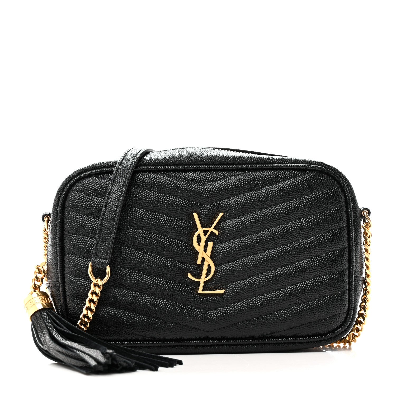 Grain De Poudre Matelasse Monogram Mini Lou Camera Bag Black