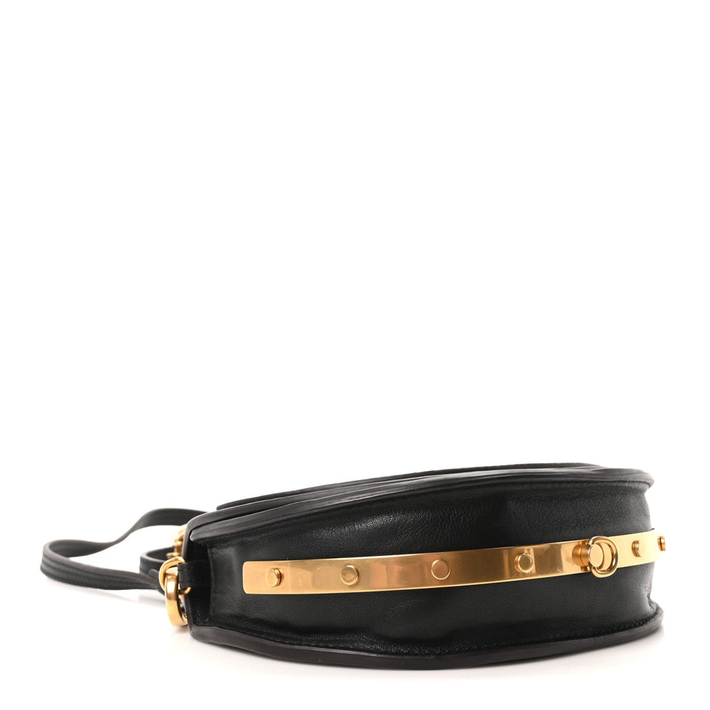 Calfskin Small Nile Bracelet Minaudiere Bag Black