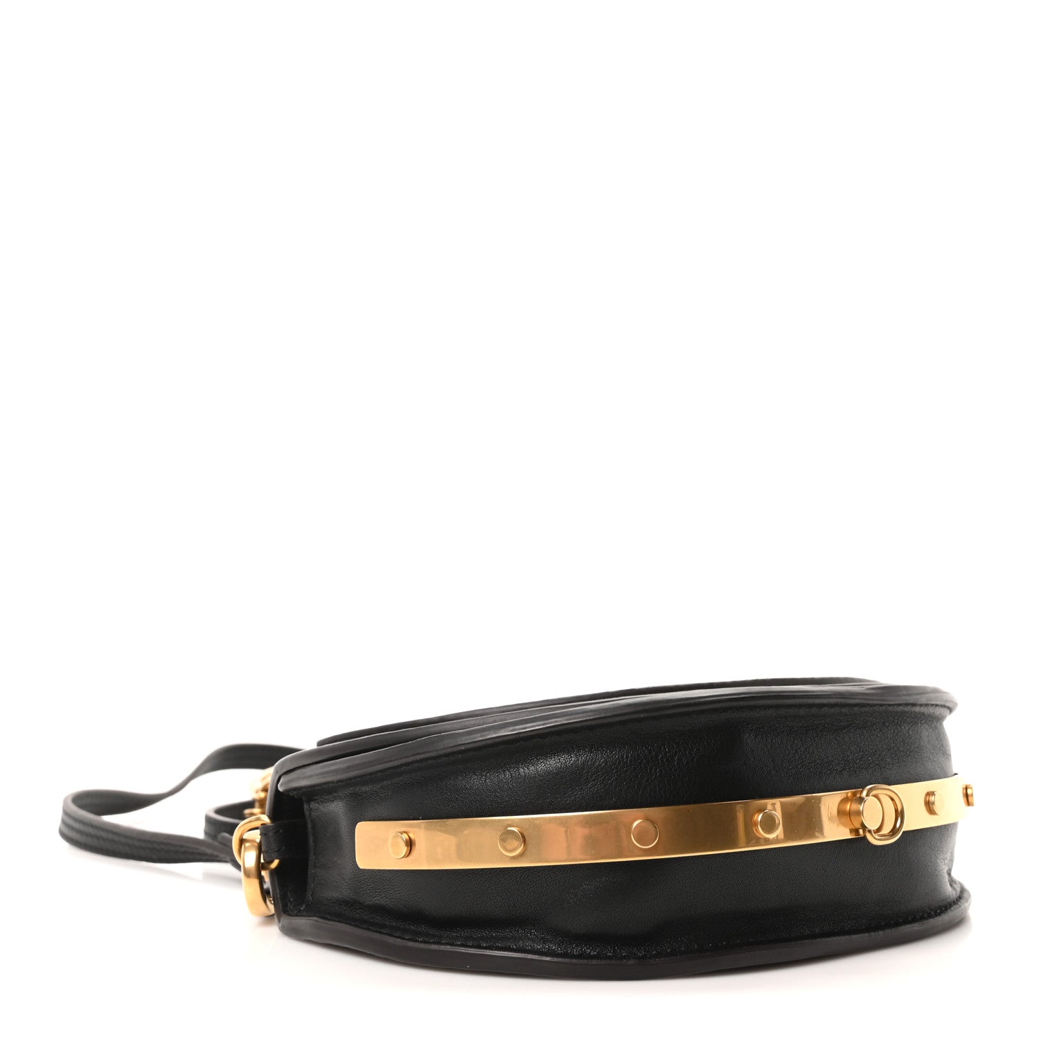 Calfskin Small Nile Bracelet Minaudiere Bag Black